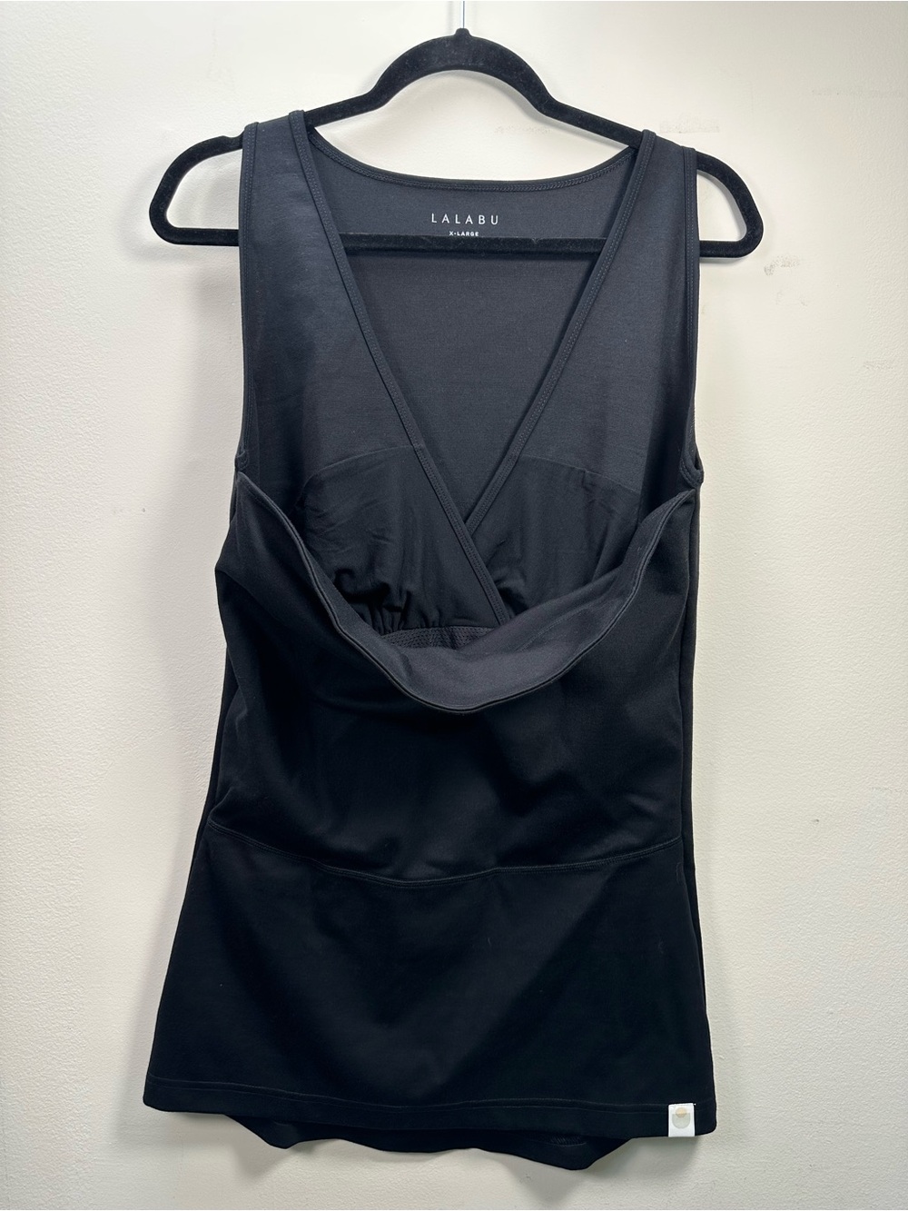 Lalabu Women’s Soothe Shirt Tank, Black XL Maternity - Picture 5 of 15